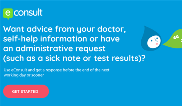 Econsult advice , self help and sicknote queries